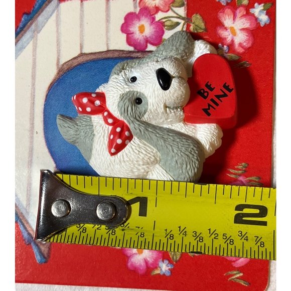 Hallmark Valentines Day Puppy Pin UNUSED Vintage - Picture 6 of 8